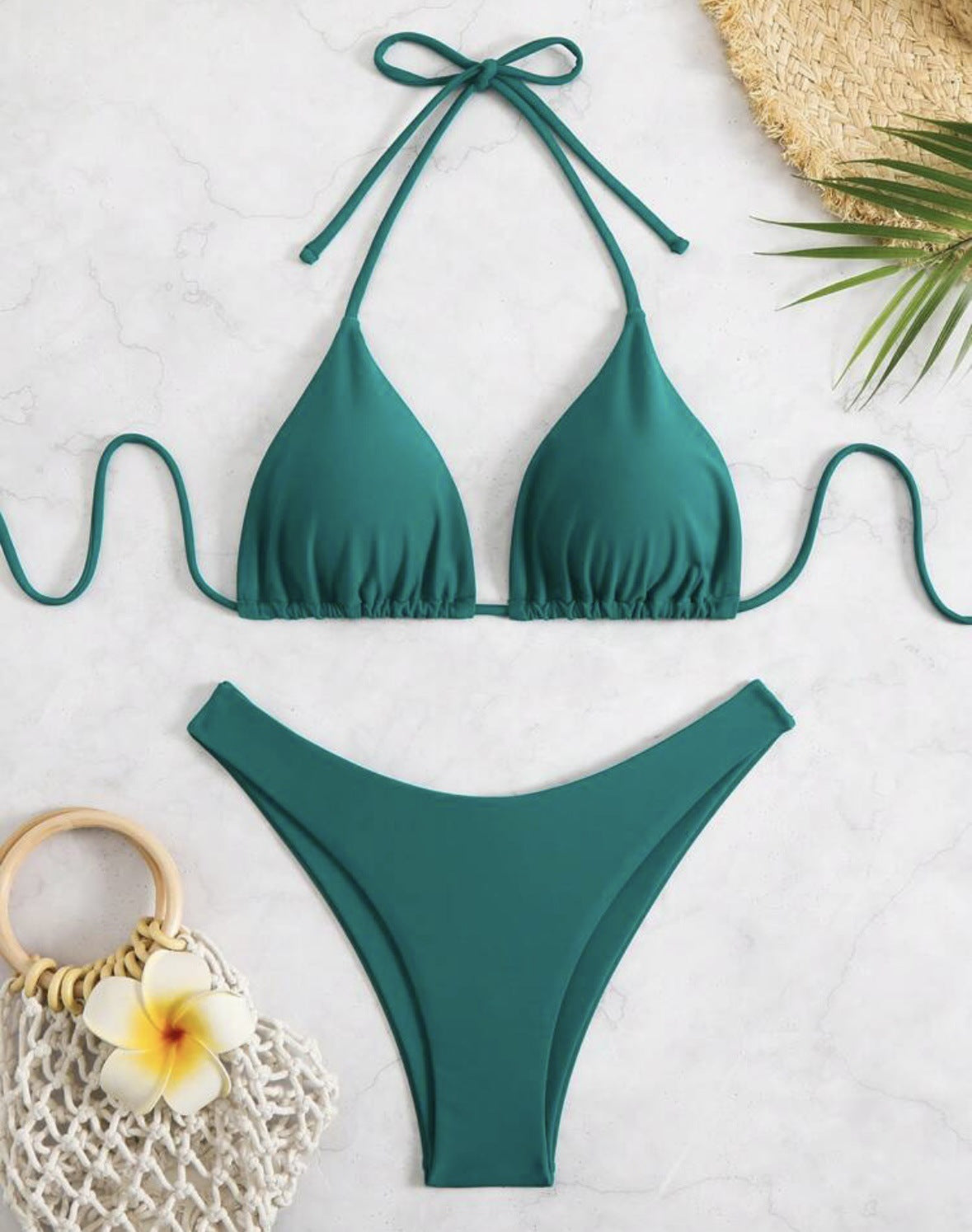 Biquíni Feminino Cortininha Cintura Alta – Conjunto 2 Peças Moda Praia