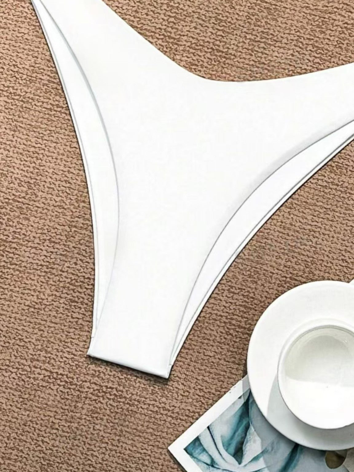 Biquíni Feminino Cortininha Cintura Alta – Conjunto 2 Peças Moda Praia