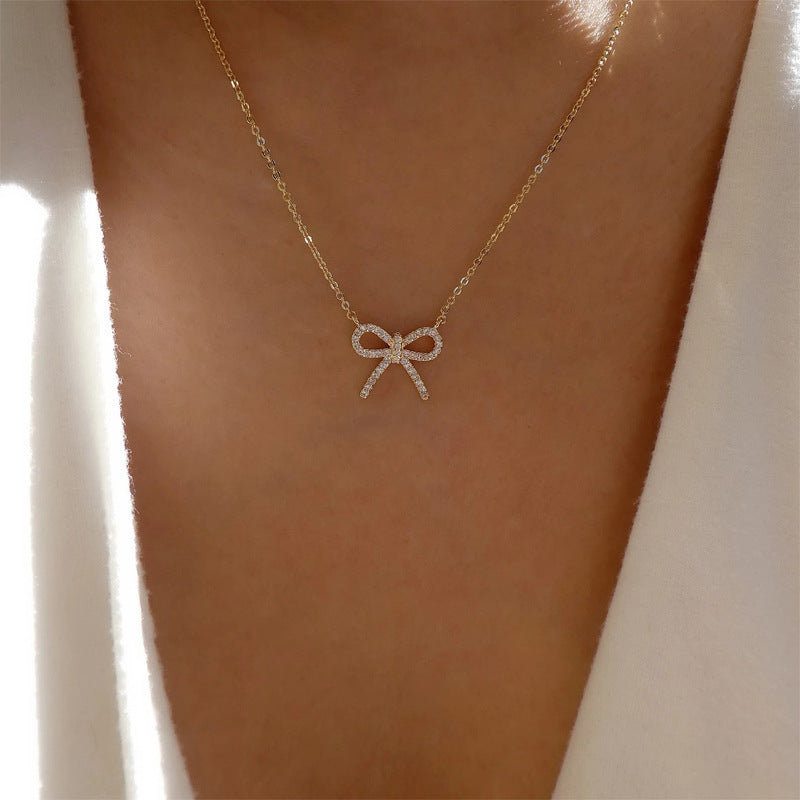 Colar Laço Elegance™ | Delicado, Minimalista e Ajustável | NOVORA