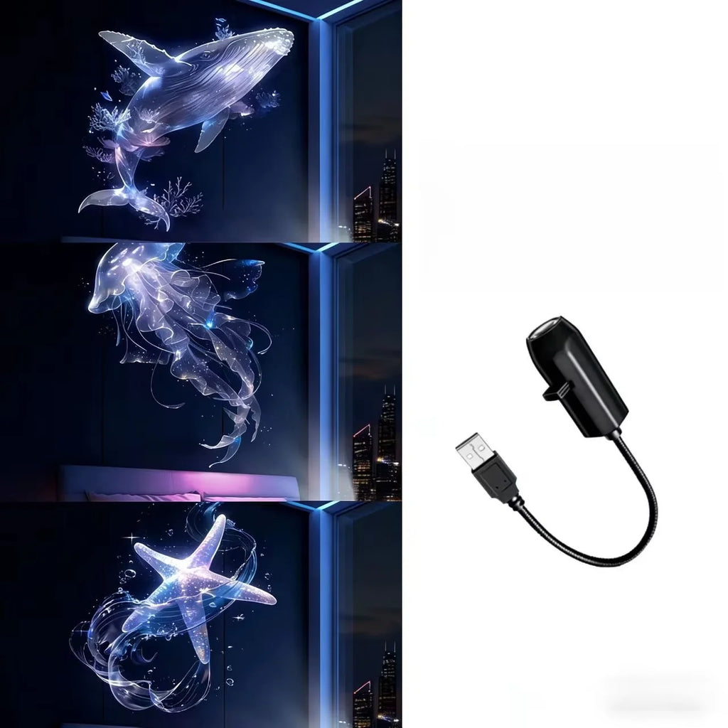 LED Ocean Projection USB Night Light