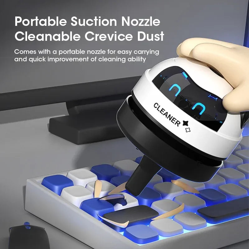 NOVORA™ Mini USB Vacuum Cleaner – Portable Cordless Desktop, Keyboard & Car Cleaning Tool