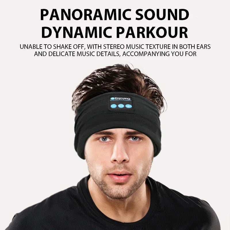 Faixa Bluetooth para Dormir com Auriculares Integrados | Banda Desportiva Sem Fios para Sono, Corrida, Yoga e Relaxamento