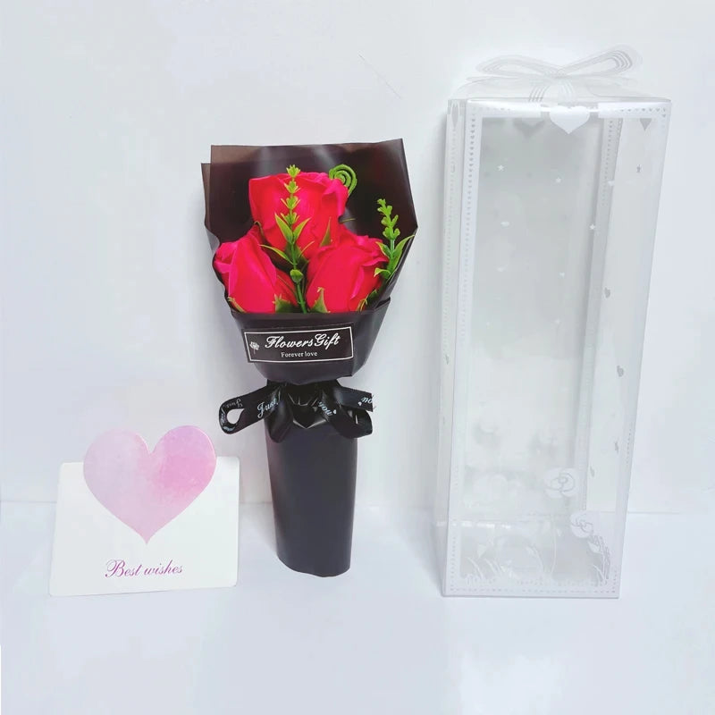 Bouquet Eterno com Rosa Artificial – Presente Romântico