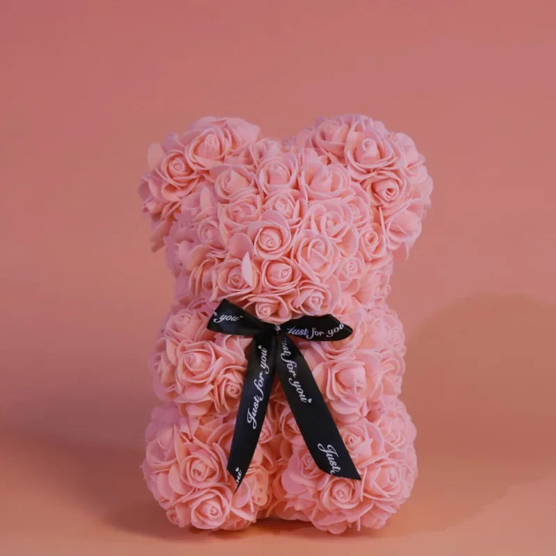 Urso de Rosas Decorativo – Presente Romântico para Dia dos Namorados, Aniversário e Casamento