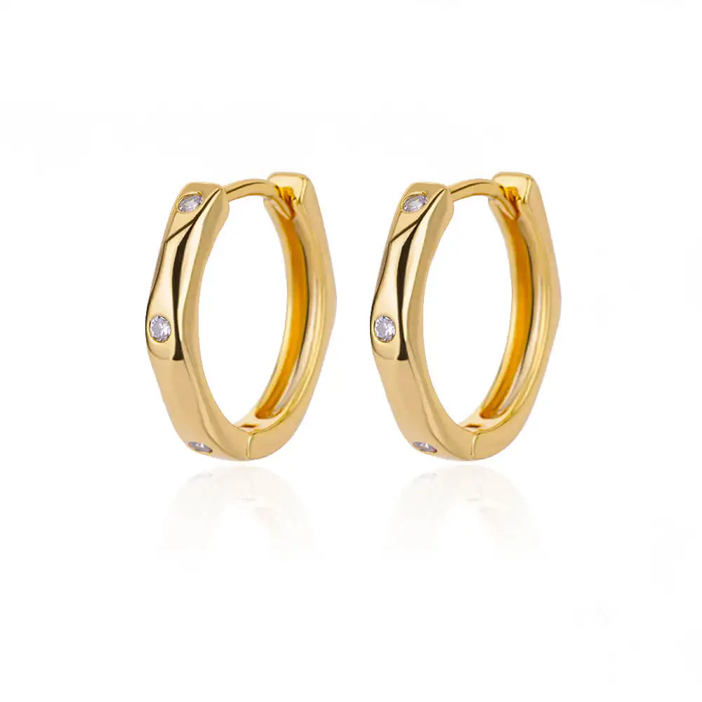 Brincos Chunky Vintage em Aço Inoxidável Dourado | NOVORA