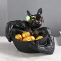 Estátua Bulldog Premium com Bandeja Organizadora – Decoração Moderna