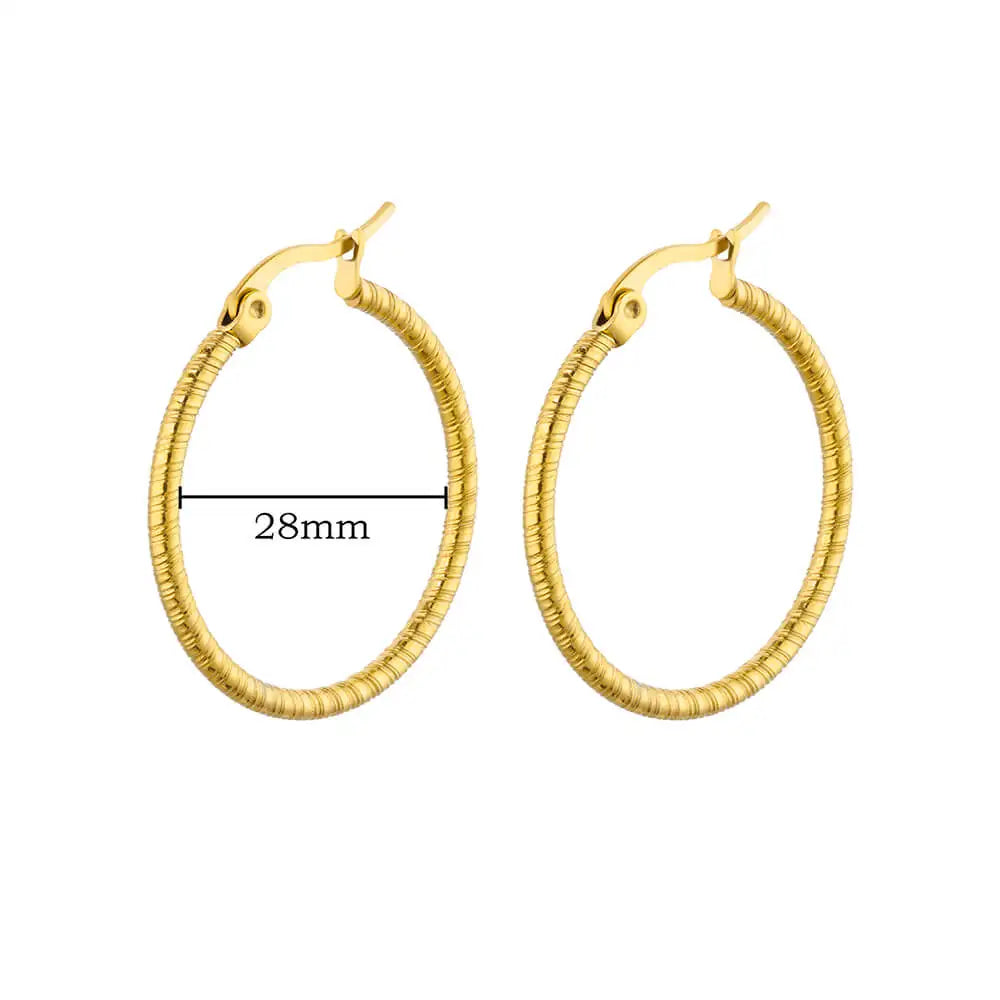 Brincos Chunky Vintage em Aço Inoxidável Dourado | NOVORA