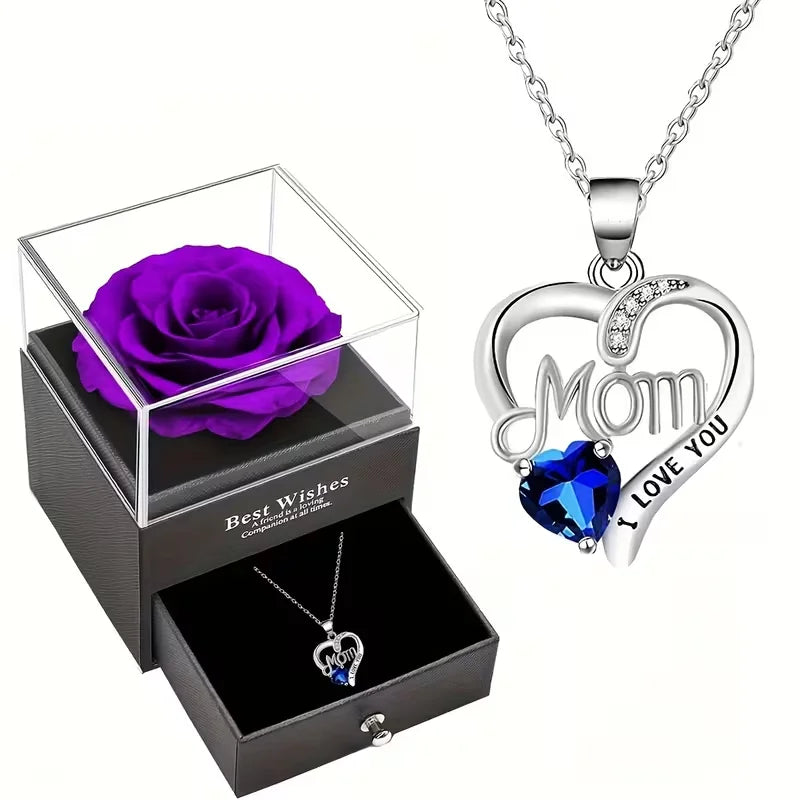 Colar Amor Eterno™ com Caixa de Rosa Preservada