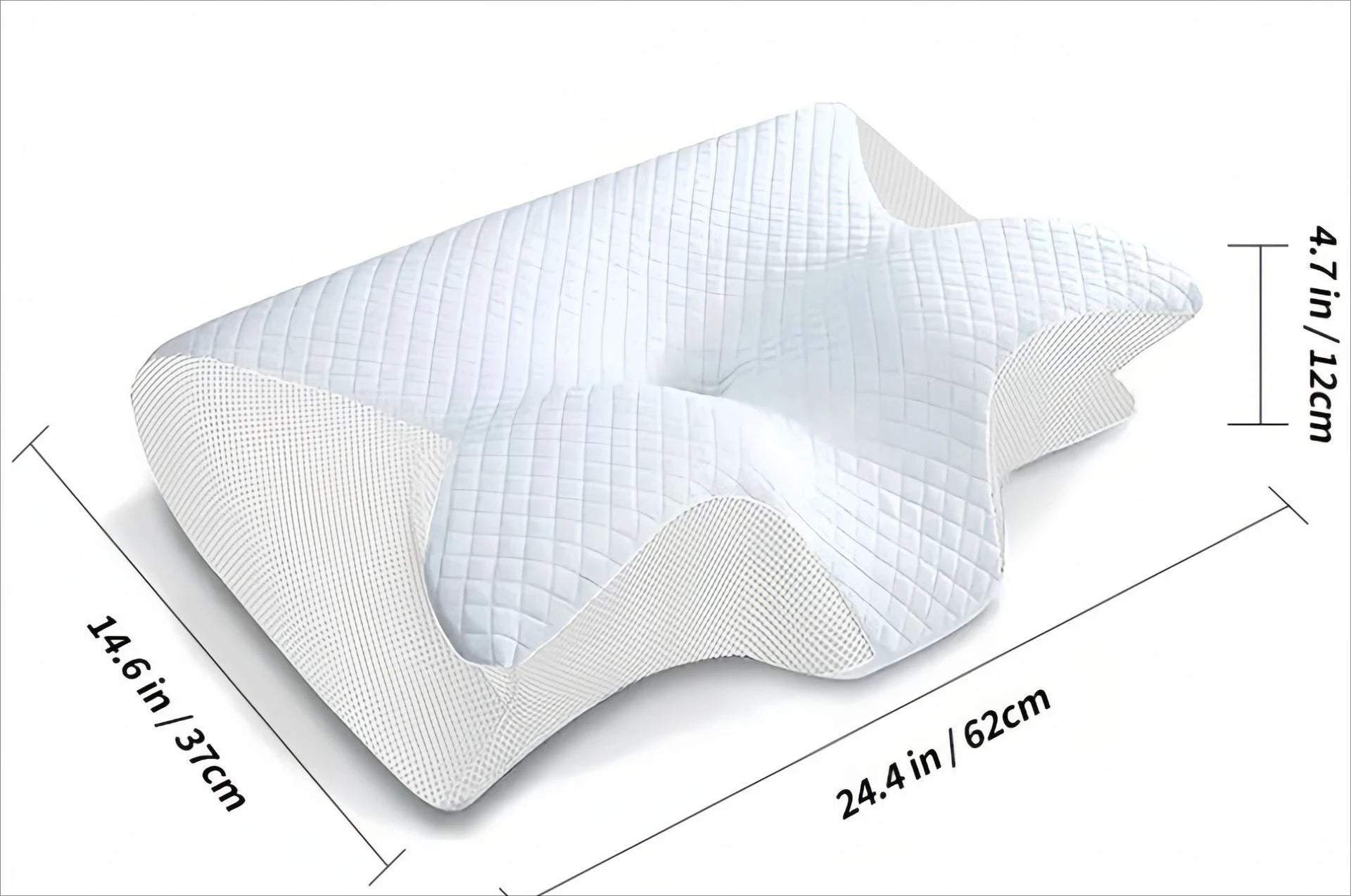 Almofada Ortopédica Ergonómica Premium | Espuma Memory Foam para Alívio das Dores Cervicais e Sono Perfeito