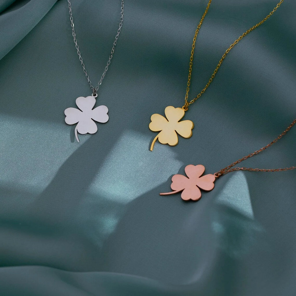 NOVORA EverClover™ | Stainless Steel Four-Leaf Clover Necklace – Tarnish-Free, Hypoallergenic & Timeless Elegance