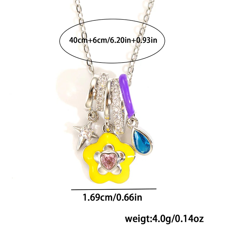 NOVORA™Necklace with Star & Crystal Pendant