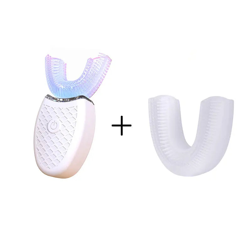 360° U-Type Sonic Electric Toothbrush | Automatic USB Rechargeable Teeth Cleaner with LED Whitening