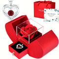 Eternal Rose Gift Box™ | Luxury Heart Necklace & Forever Rose – The Perfect Gift for Someone You Love