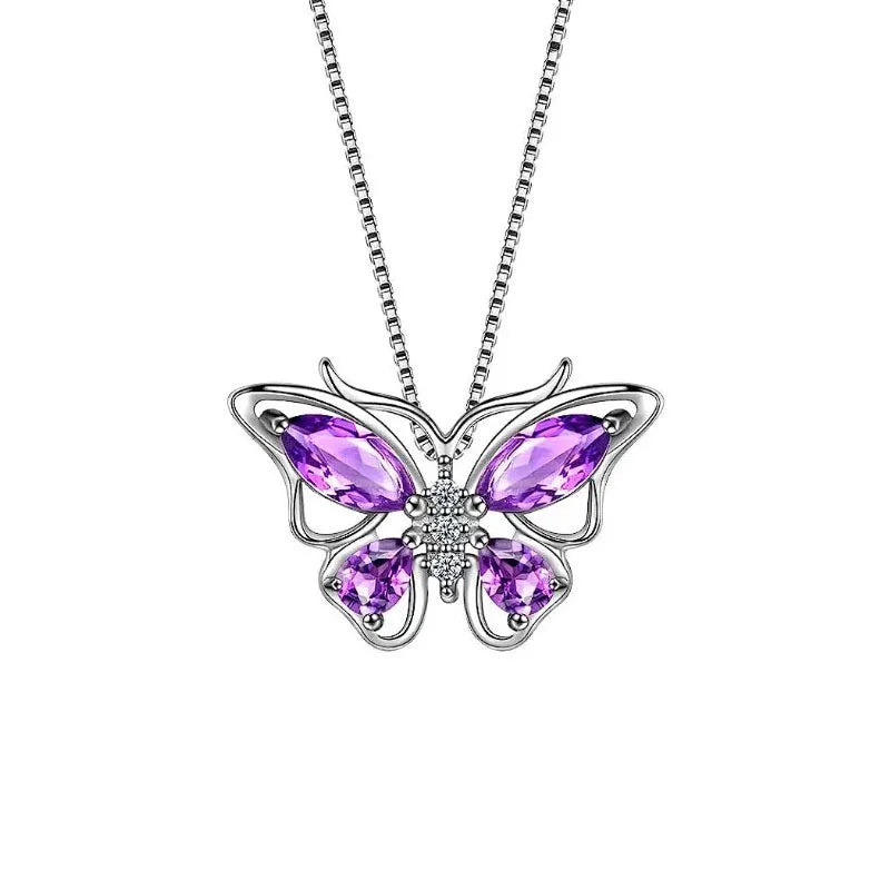 Eternal Rose Butterfly Jewelry Gift Box™ – Necklace & Earrings Set | Romantic Gift for Her