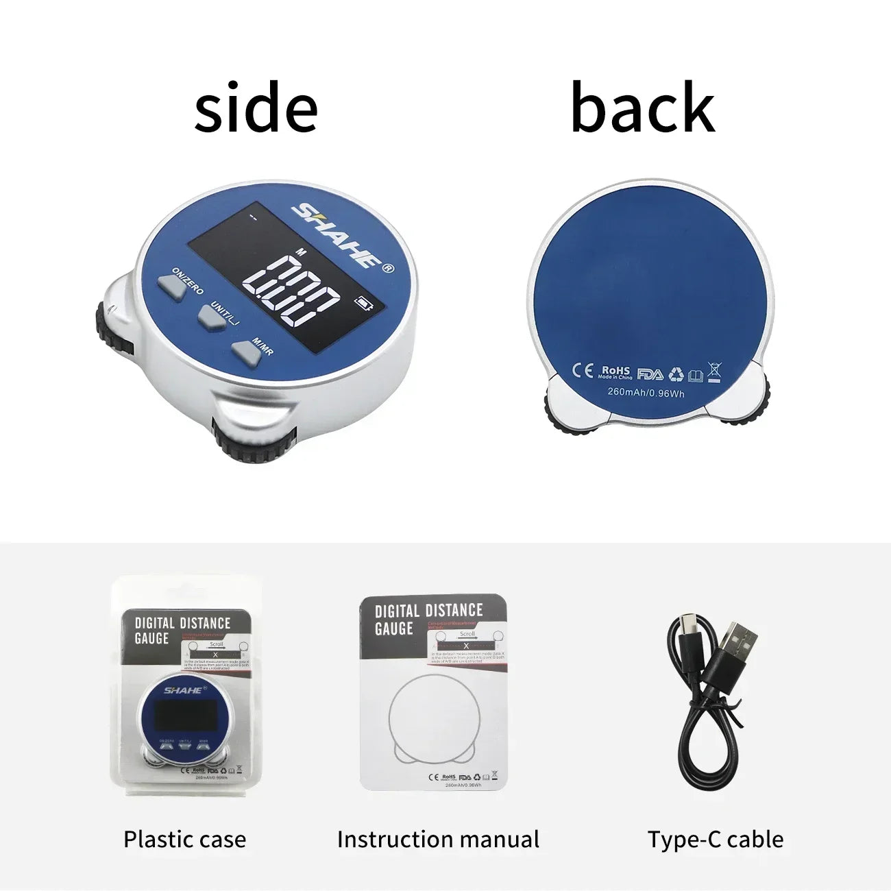 NOVORA™ Digital Rolling Tape Measure – Rechargeable Electronic Measuring Tool with LCD Display, Multi-Surface Precision & Memory Function