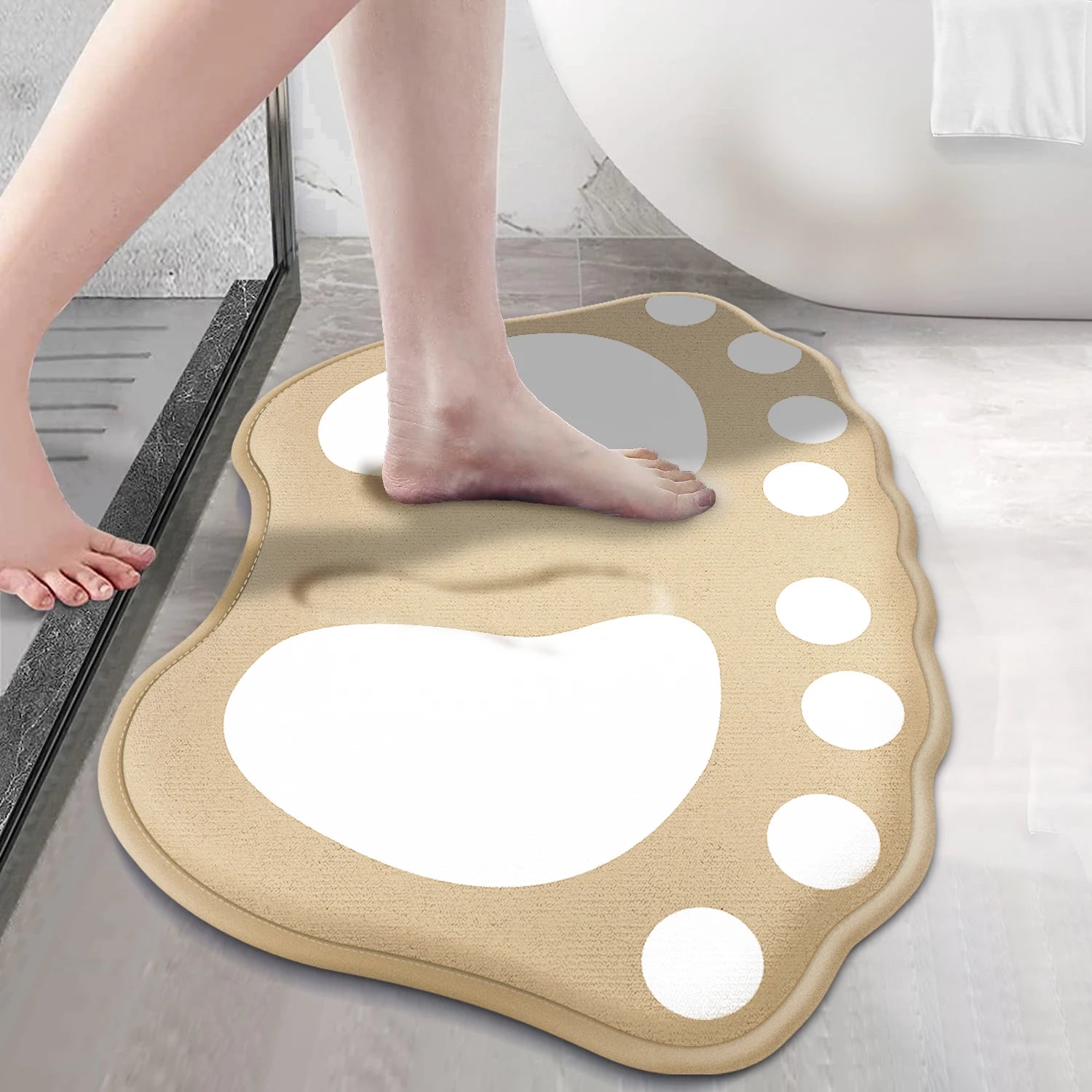 Tapete Antiderrapante Pata de Urso Premium | Super Absorvente, Macio e Secagem Rápida