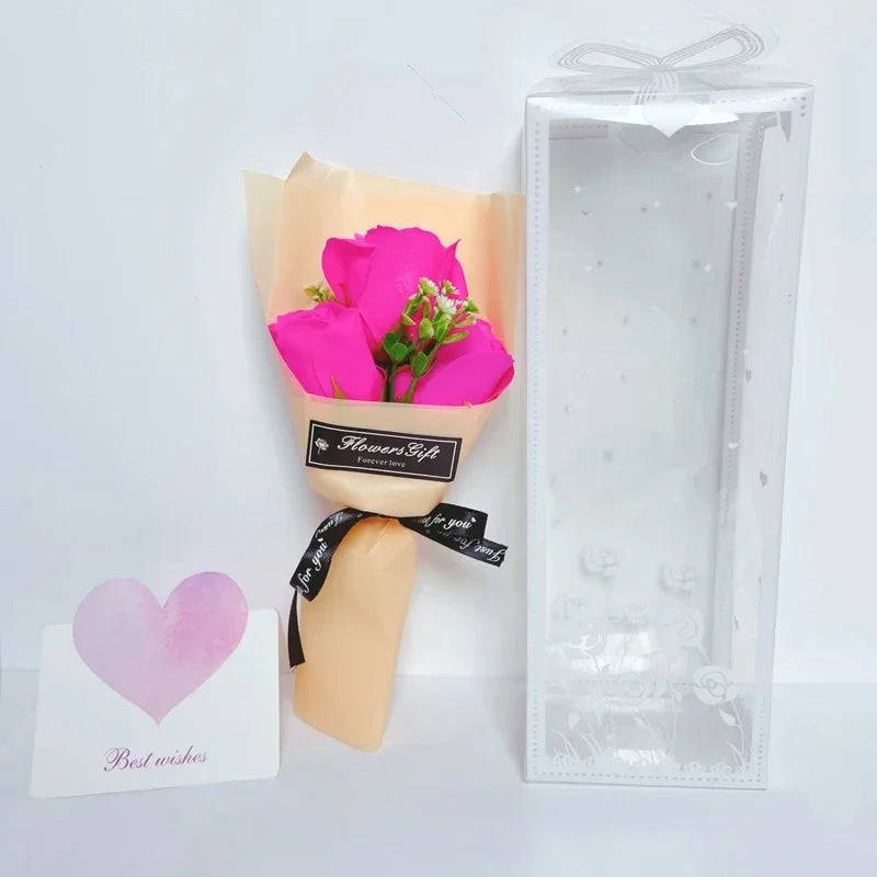 Bouquet Eterno com Rosa Artificial – Presente Romântico