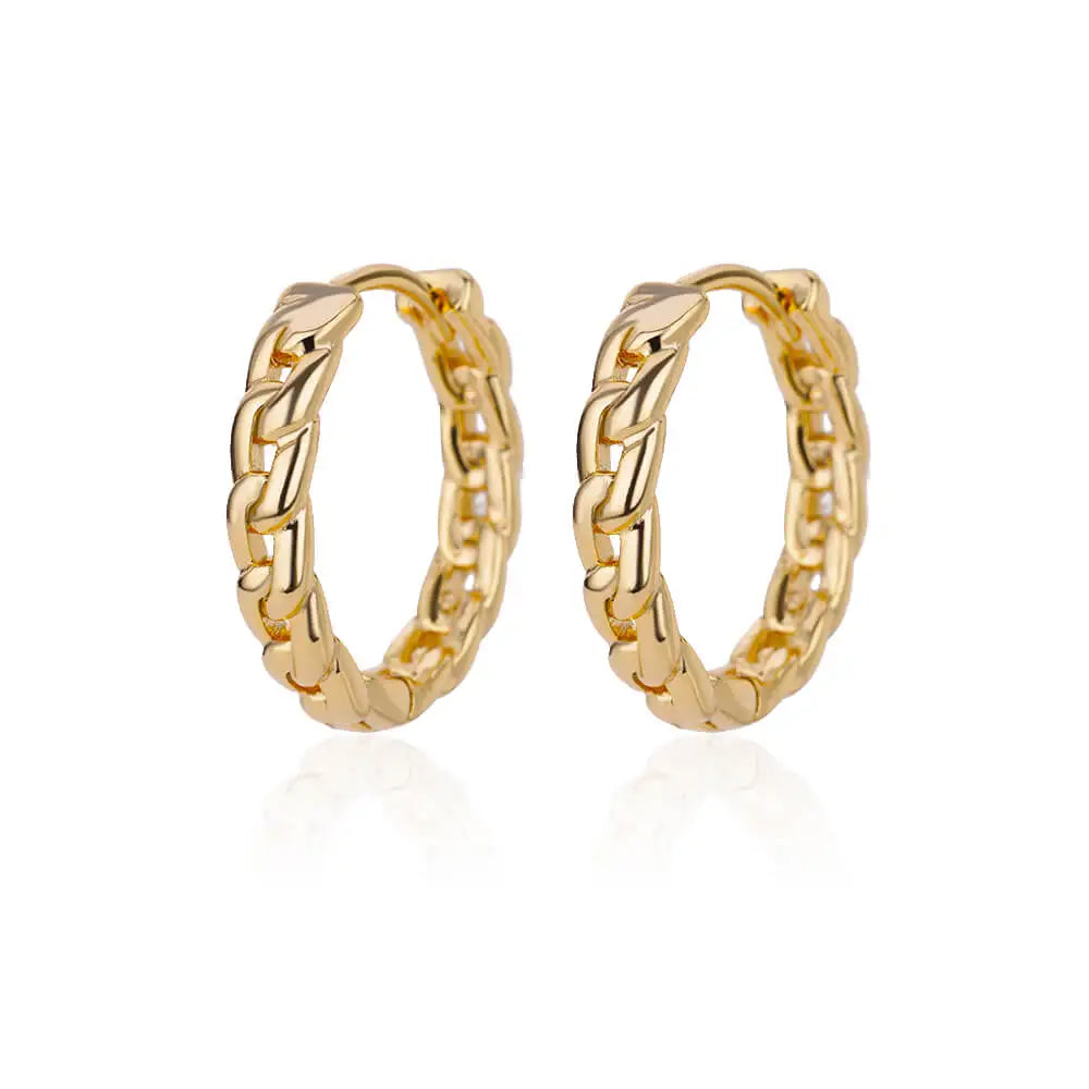 Brincos Chunky Vintage em Aço Inoxidável Dourado | NOVORA