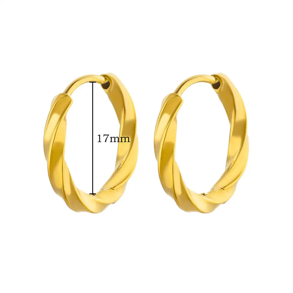 Brincos Chunky Vintage em Aço Inoxidável Dourado | NOVORA