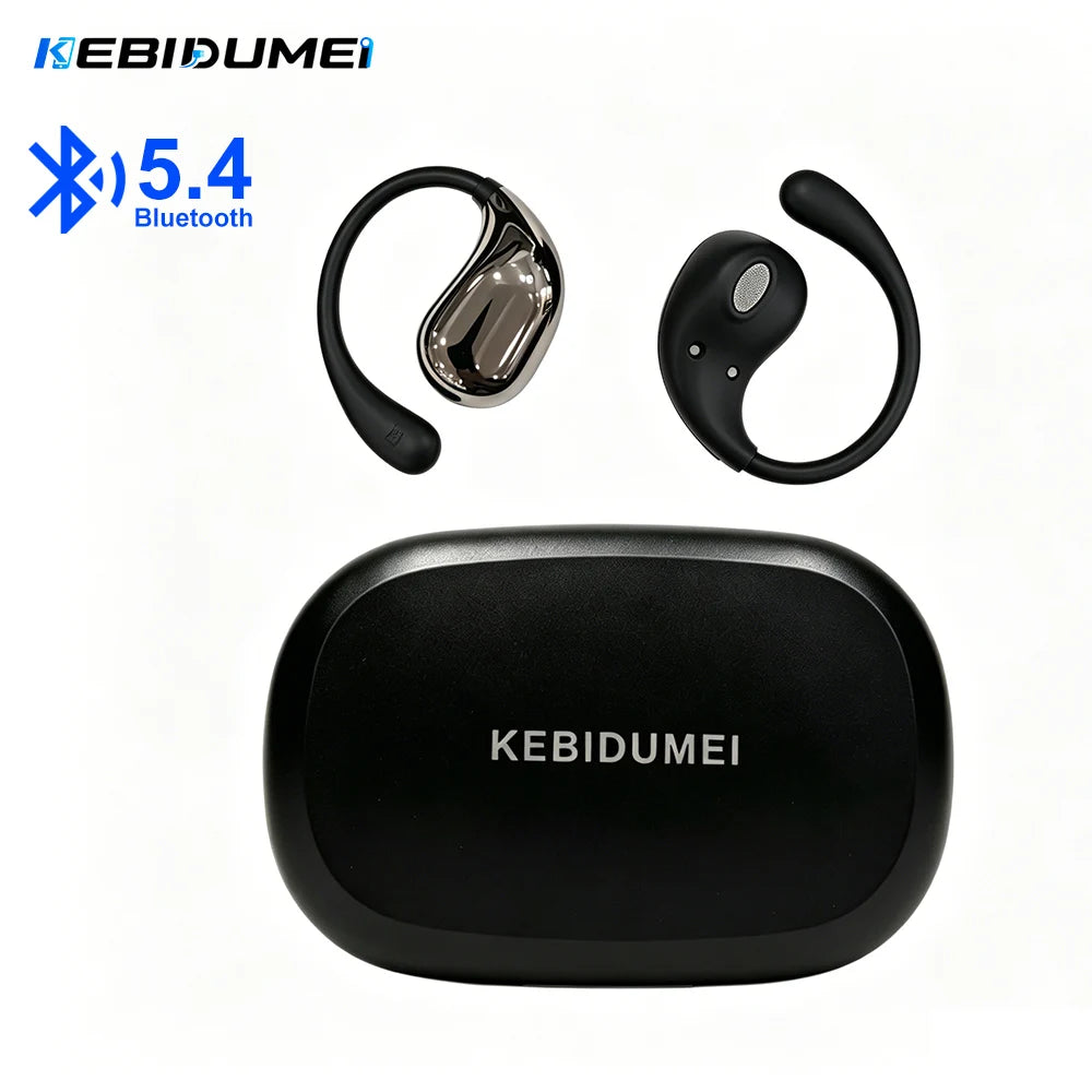 Auriculares Bluetooth 5.4 TWS com Gancho para Orelha | Cancelamento de Ruído, Microfone HD, Estojo de Carregamento e Resistência à Água