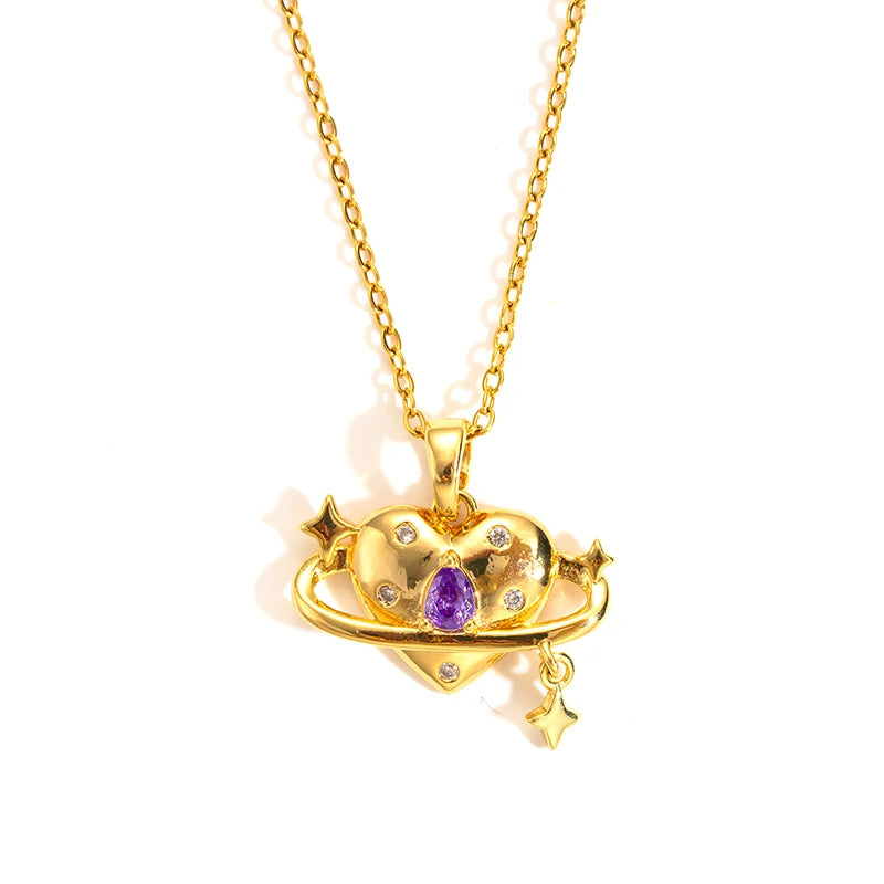 NOVORA™Necklace with Star & Crystal Pendant