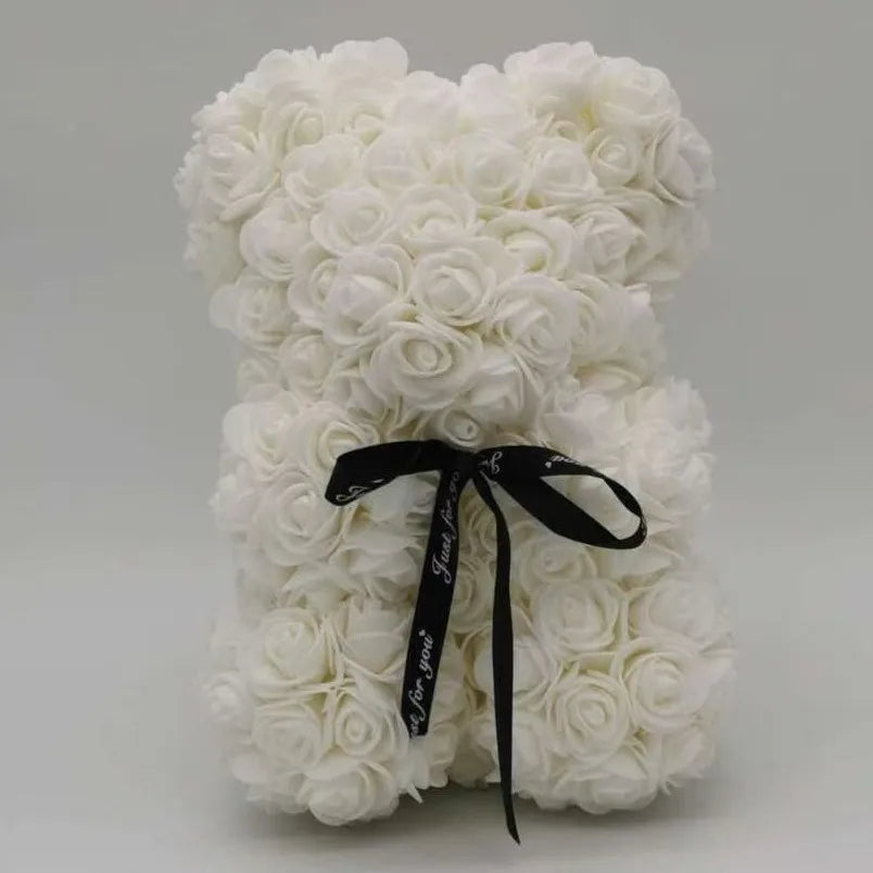 Urso de Rosas Decorativo – Presente Romântico para Dia dos Namorados, Aniversário e Casamento