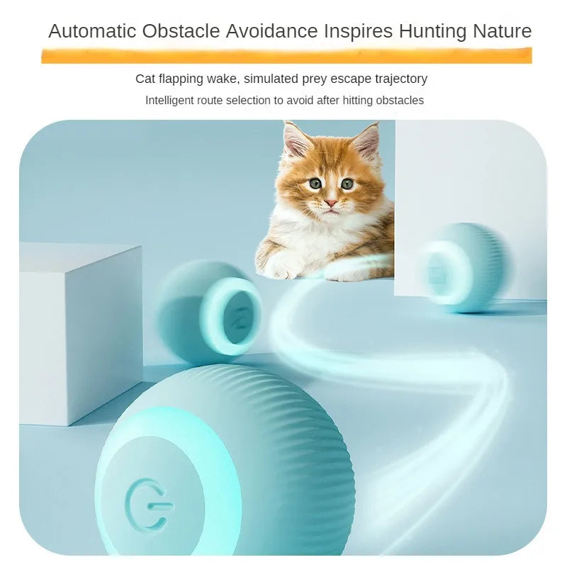 Bola Inteligente Interativa para Gatos | Recarregável por USB | Movimento Automático