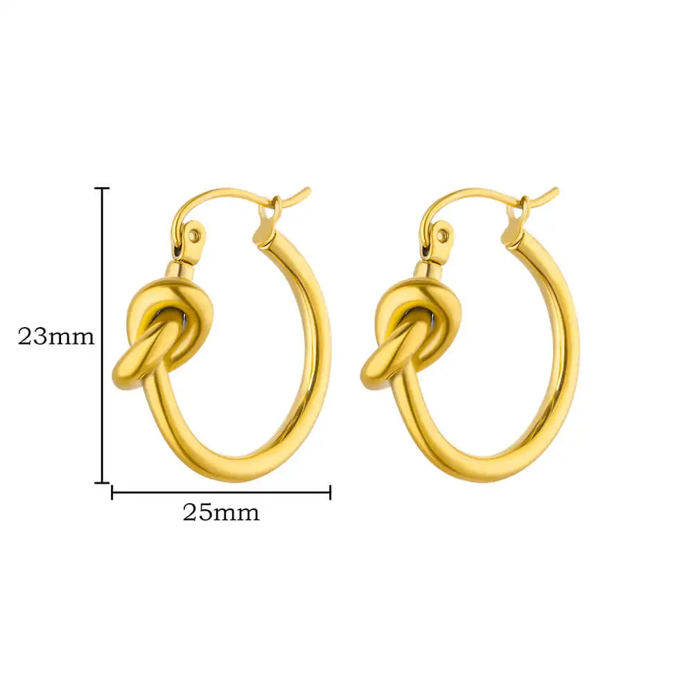 Brincos Chunky Vintage em Aço Inoxidável Dourado | NOVORA