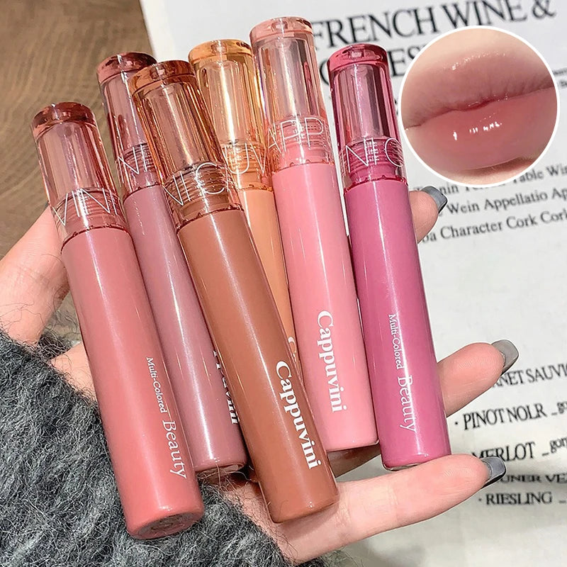 NOVORA MirrorGloss™ | Lip Gloss Jelly Espelhado de Longa Duração – Hidratação Intensa e Brilho Efeito Vidro