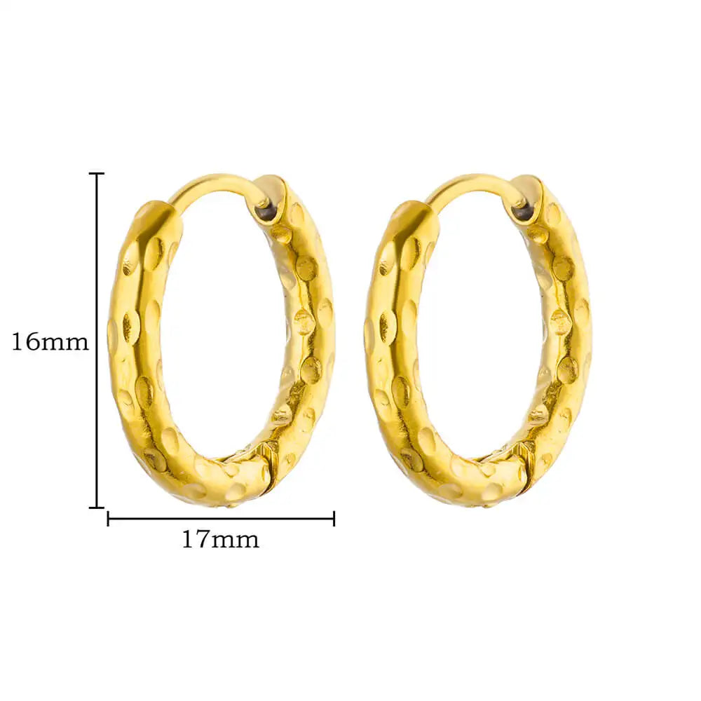 Brincos Chunky Vintage em Aço Inoxidável Dourado | NOVORA