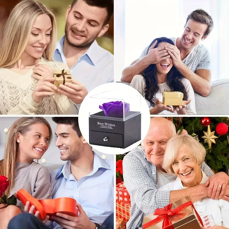 Colar Amor Eterno™ com Caixa de Rosa Preservada