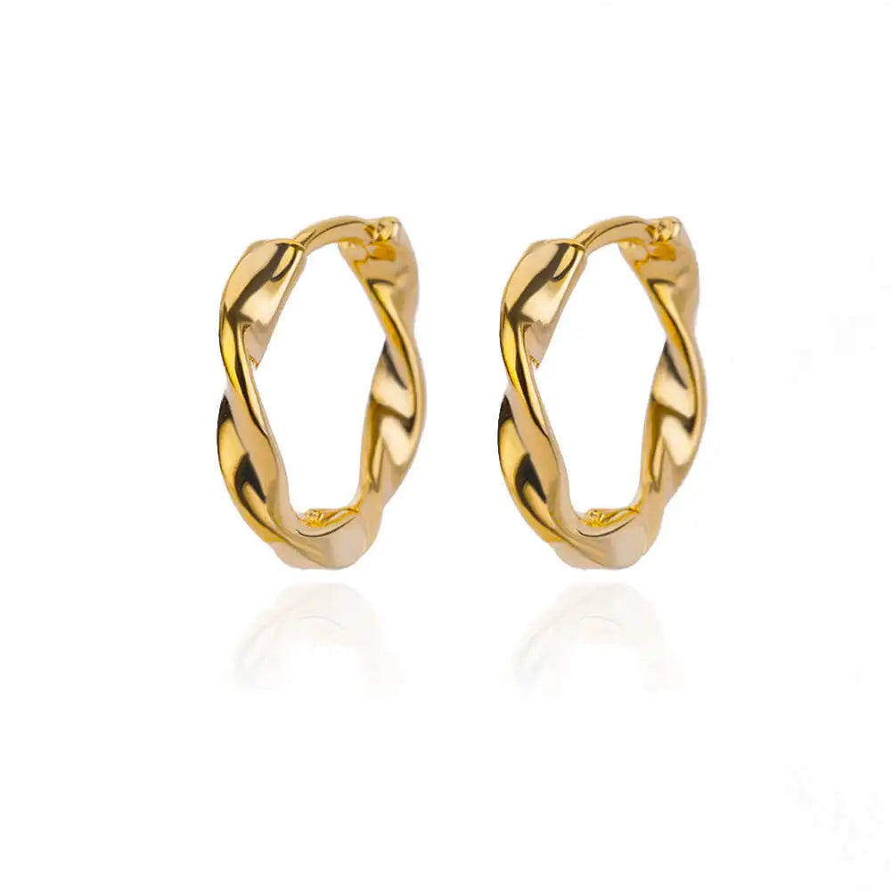Brincos Chunky Vintage em Aço Inoxidável Dourado | NOVORA