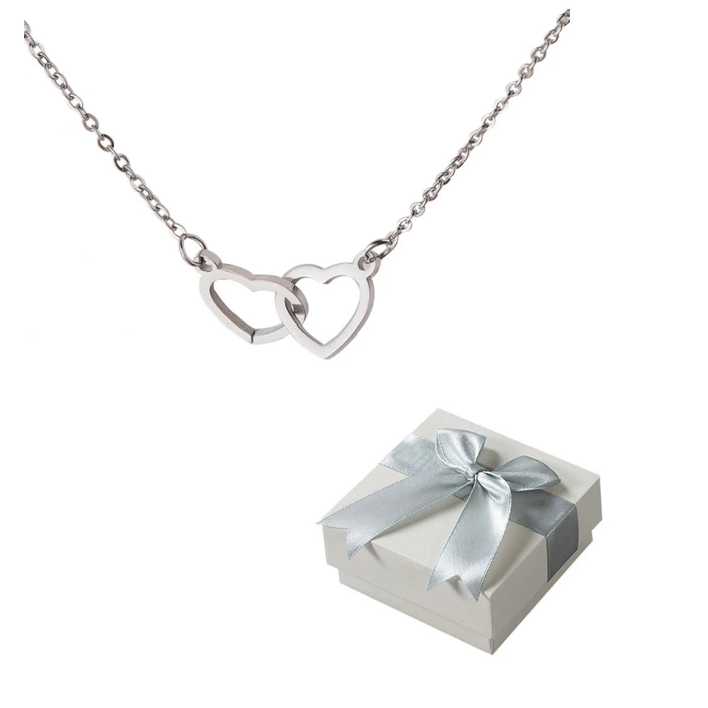 Eternal Rose Gift Box with Personalized Heart Necklace