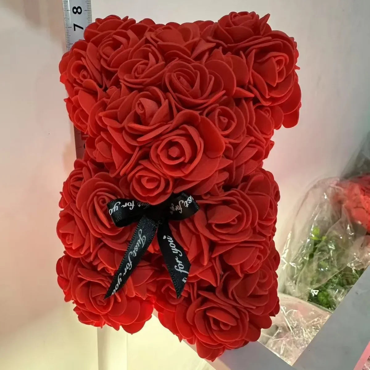 Urso de Rosas Decorativo – Presente Romântico para Dia dos Namorados, Aniversário e Casamento