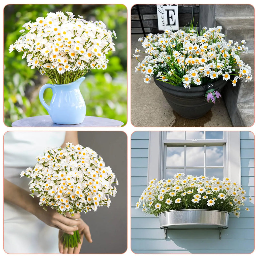 Ramo de Margaridas Artificiais Decorativas – 12 a 48 Flores