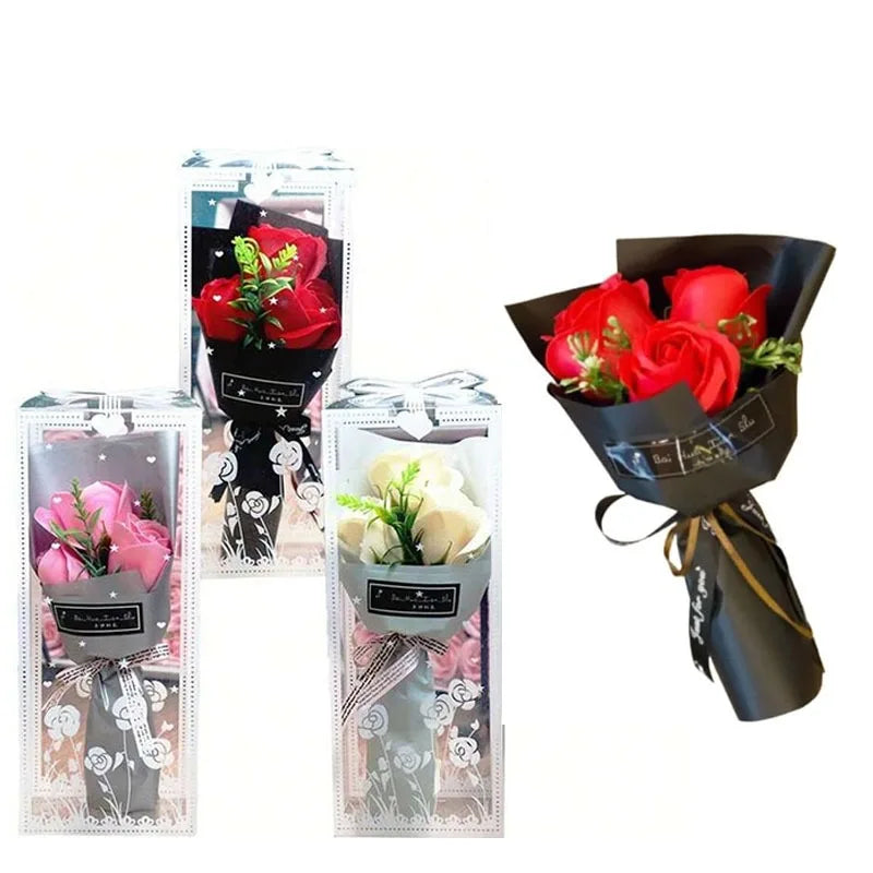 Bouquet Eterno com Rosa Artificial – Presente Romântico