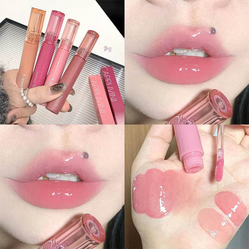 NOVORA MirrorGloss™ | Lip Gloss Jelly Espelhado de Longa Duração – Hidratação Intensa e Brilho Efeito Vidro