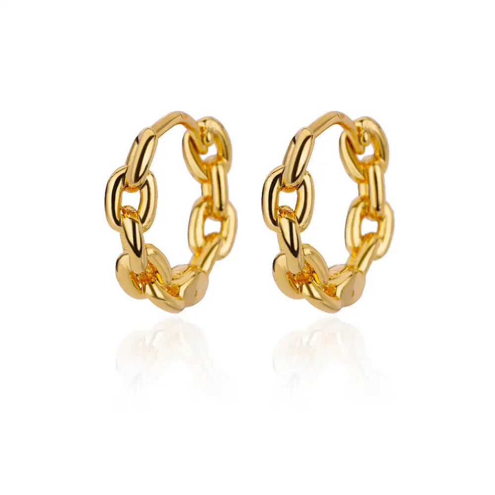 Brincos Chunky Vintage em Aço Inoxidável Dourado | NOVORA