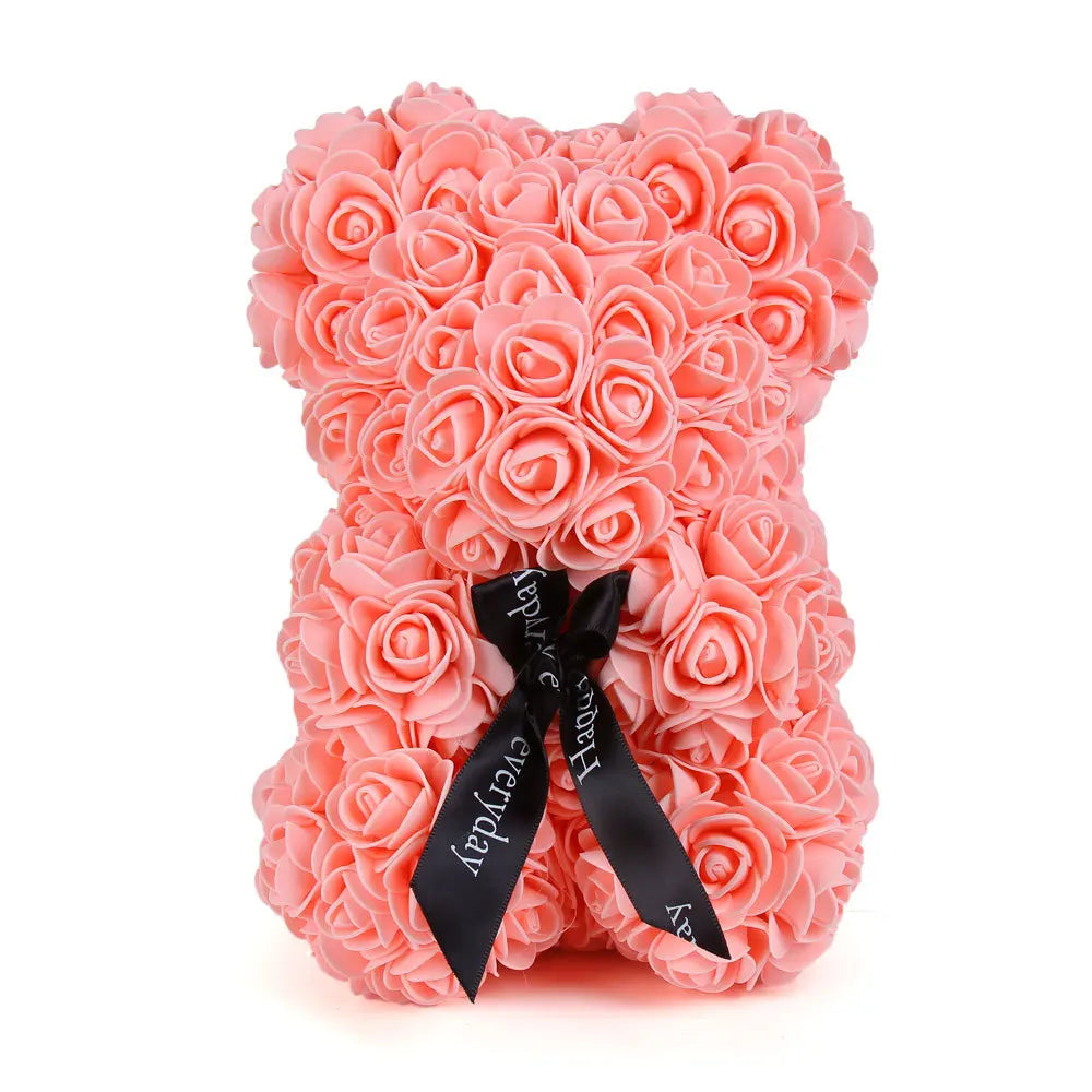Urso de Rosas Decorativo – Presente Romântico para Dia dos Namorados, Aniversário e Casamento