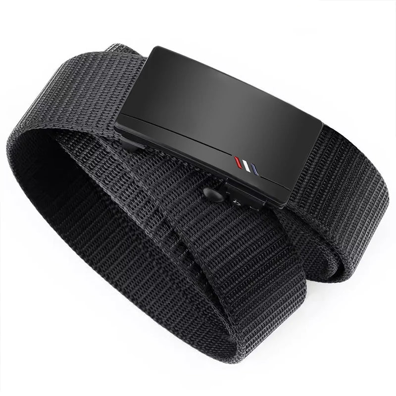 Cinto Masculino Tático em Nylon com Fivela Automática | Ajustável, Resistente e Confortável