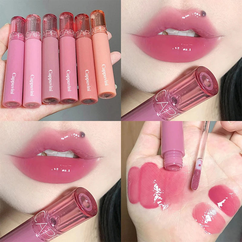 NOVORA MirrorGloss™ | Lip Gloss Jelly Espelhado de Longa Duração – Hidratação Intensa e Brilho Efeito Vidro