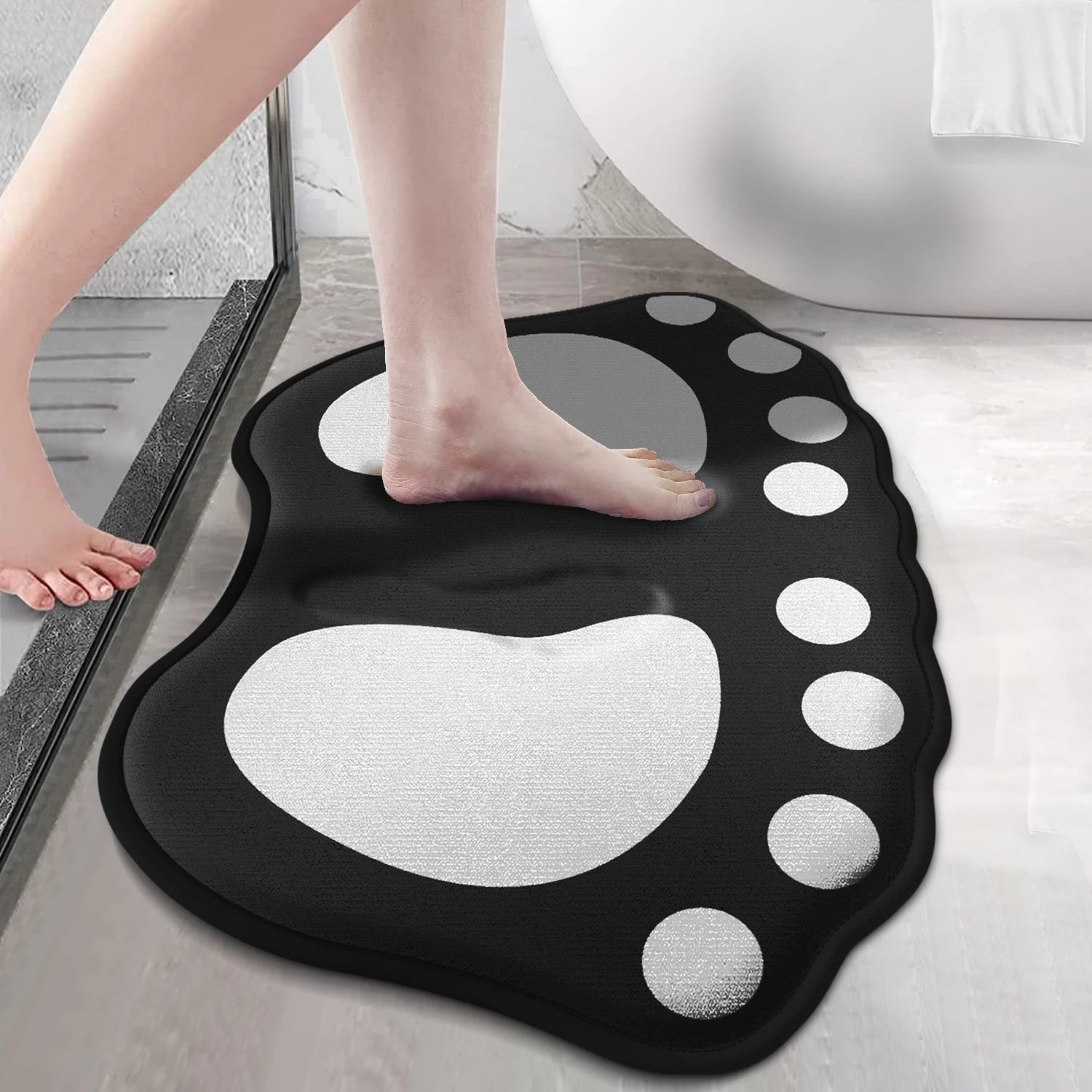 Tapete Antiderrapante Pata de Urso Premium | Super Absorvente, Macio e Secagem Rápida