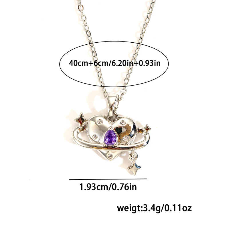 NOVORA™Necklace with Star & Crystal Pendant