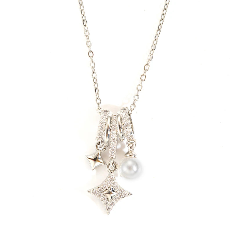 NOVORA™Necklace with Star & Crystal Pendant
