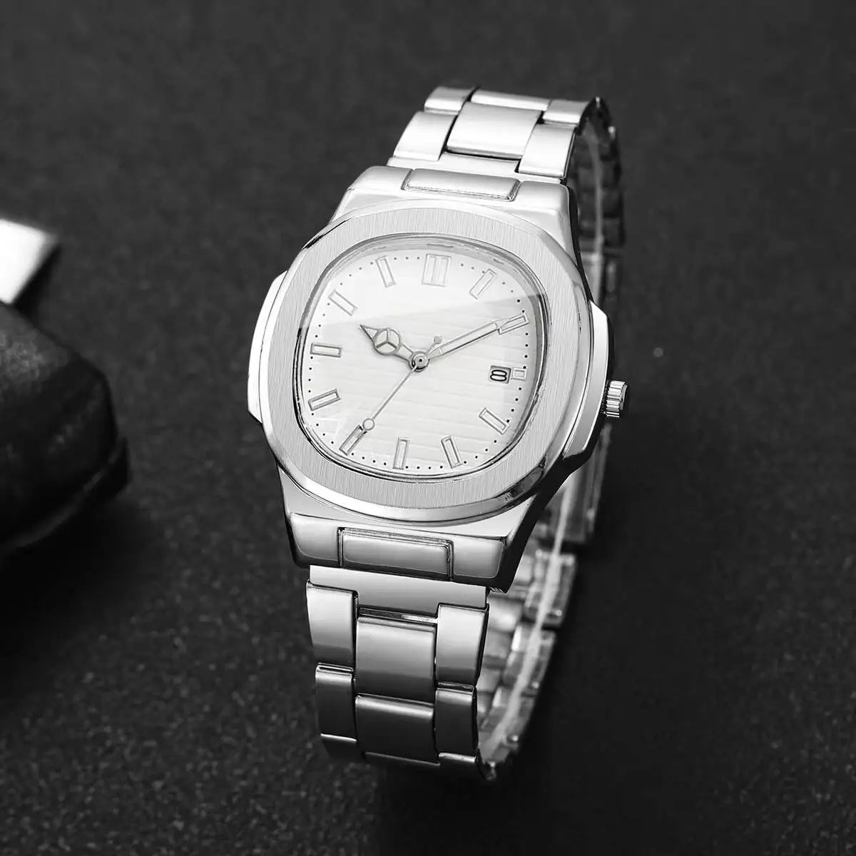 Relógio Masculino Premium Square em Aço Inoxidável | Elegância e Precisão