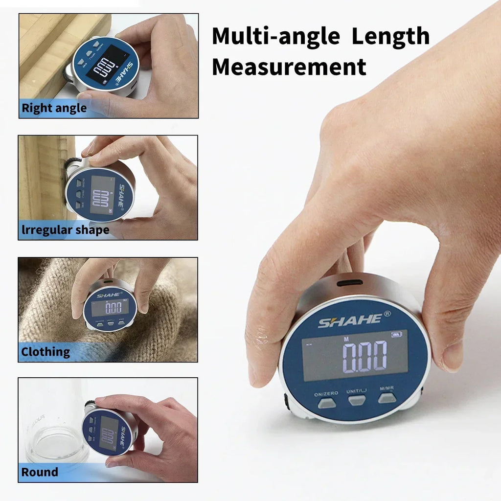 NOVORA™ Digital Rolling Tape Measure – Rechargeable Electronic Measuring Tool with LCD Display, Multi-Surface Precision & Memory Function