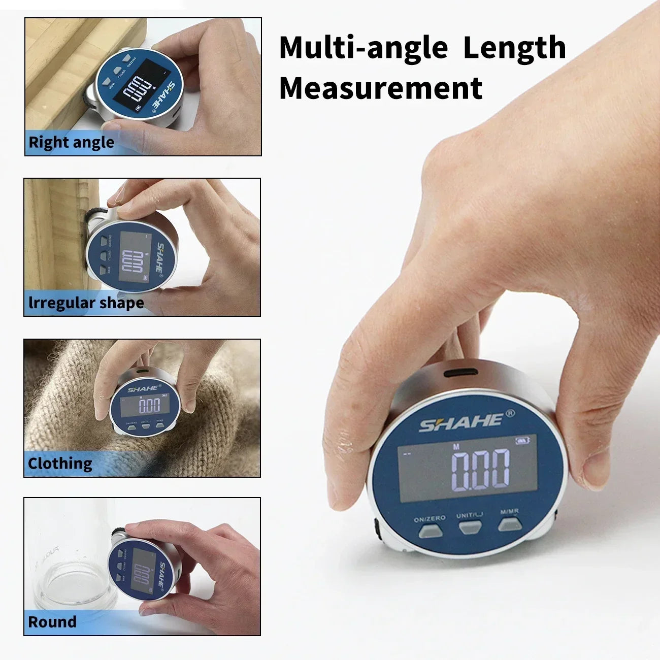 NOVORA™ Digital Rolling Tape Measure – Rechargeable Electronic Measuring Tool with LCD Display, Multi-Surface Precision & Memory Function