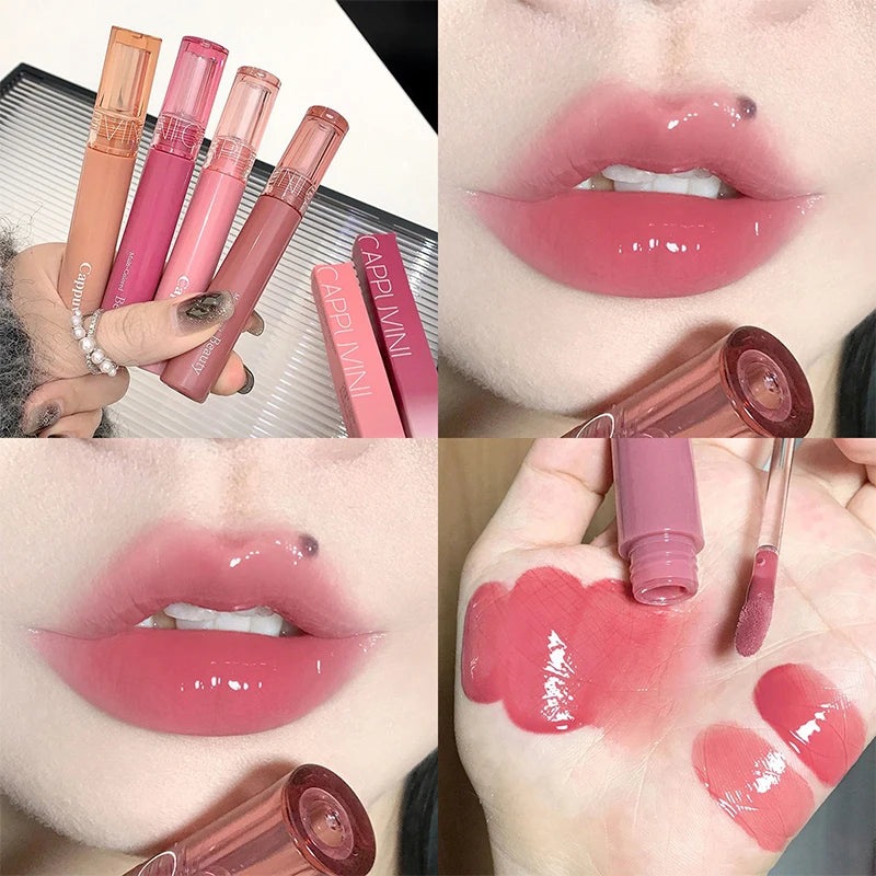 NOVORA MirrorGloss™ | Lip Gloss Jelly Espelhado de Longa Duração – Hidratação Intensa e Brilho Efeito Vidro