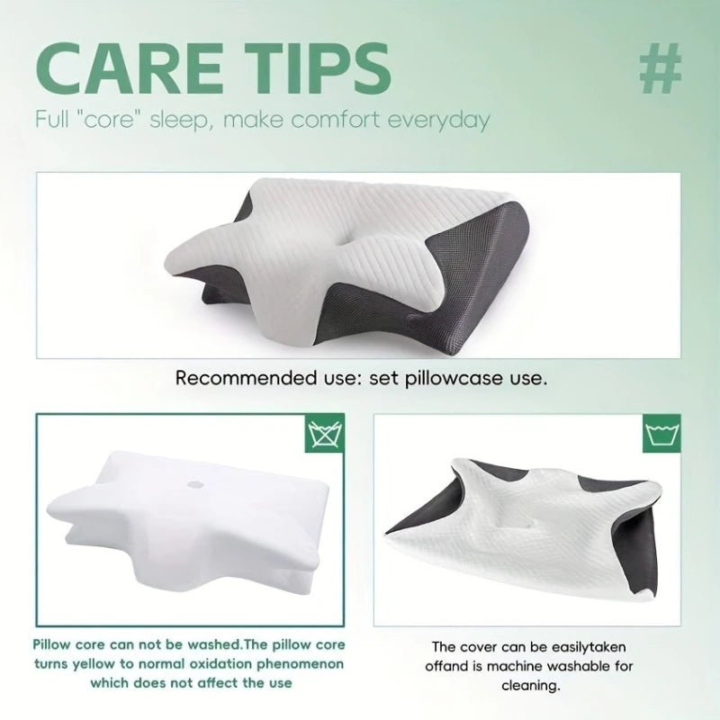 Almofada Ortopédica Ergonómica Premium | Espuma Memory Foam para Alívio das Dores Cervicais e Sono Perfeito
