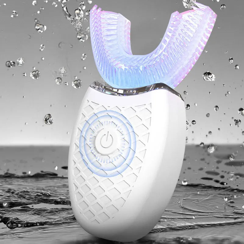 360° U-Type Sonic Electric Toothbrush | Automatic USB Rechargeable Teeth Cleaner with LED Whitening